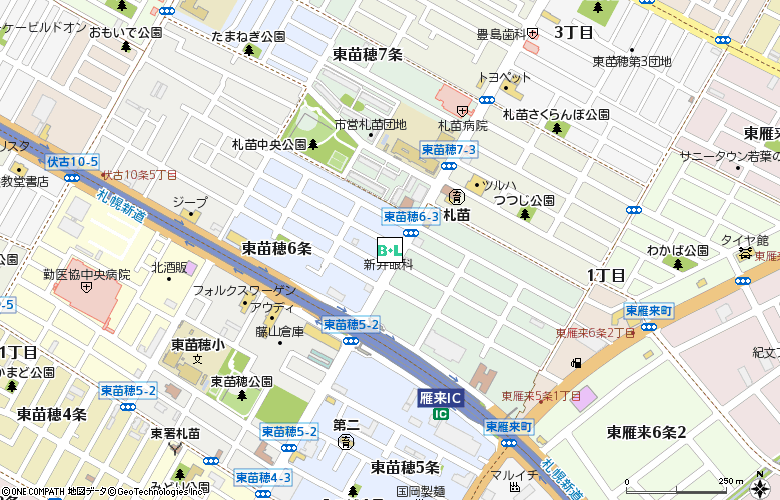 東苗穂コンタクトレンズセンター付近の地図